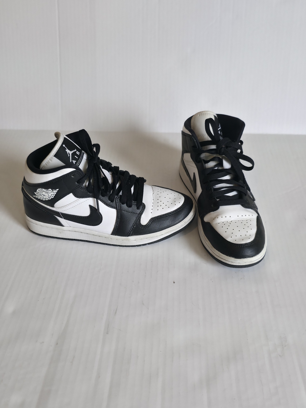 Nike Air Jordan 1 Mid Panda Black/White High Top Basketball Sneakers women 8
